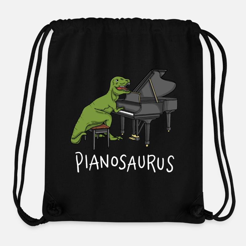Pianosaurus Rex - Klavier, das Dinosaurier spielt - Stanley/Stella recycelter Gym Bag - Schwarz