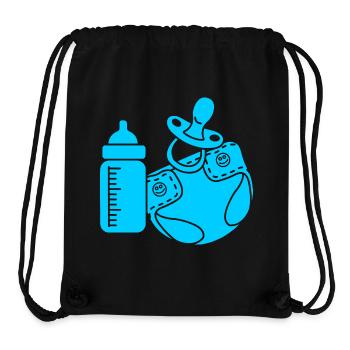 Baby braucht heute blau - Stanley/Stella recycelter Gym Bag - Schwarz - Vorne