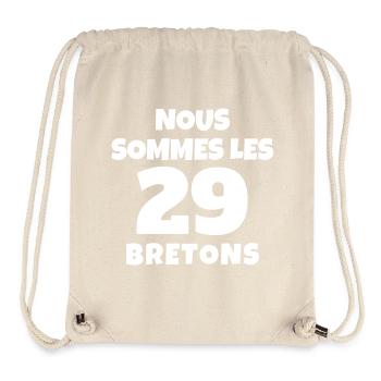 Bretagne, bretons, 29, Finistère - Sac à cordon recyclé Stanley/Stella - blanc naturel - Devant