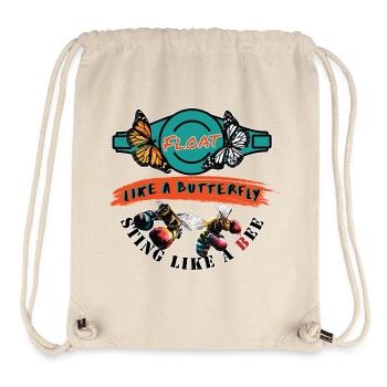 Schweben wie ein Schmetterling, stechen wie eine Biene - Stanley/Stella recycelter Gym Bag - Naturweiß - Vorne