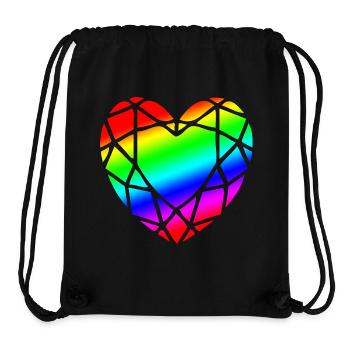 LGBTQ Pride Herz Diamantform - Stanley/Stella recycelter Gym Bag - Schwarz - Vorne