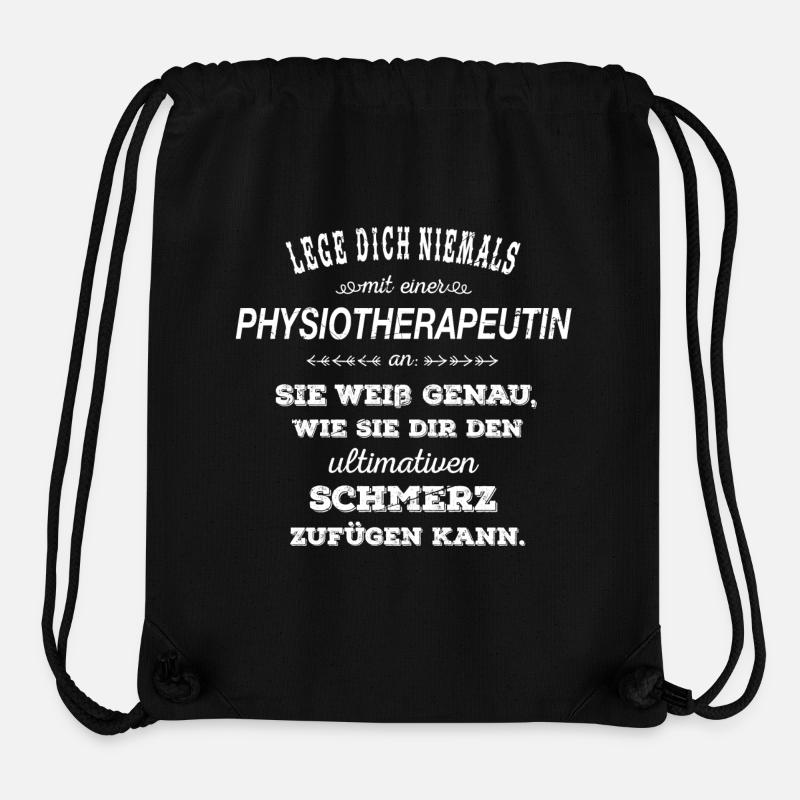 Physiotherapeutin weiß - Stanley/Stella recycelter Gym Bag - Schwarz