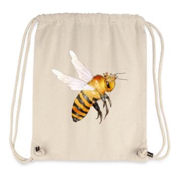fliegende Bienenkönigin von Hand gezeichnet - Stanley/Stella recycelter Gym Bag - Naturweiß - Vorne