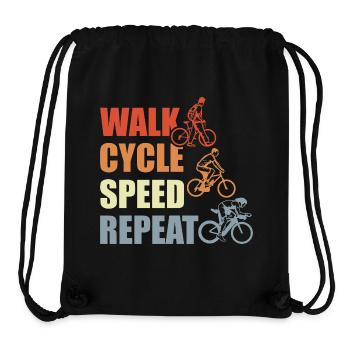 Cycling routine - Stanley/Stella Recycled Gym Bag - black - Front