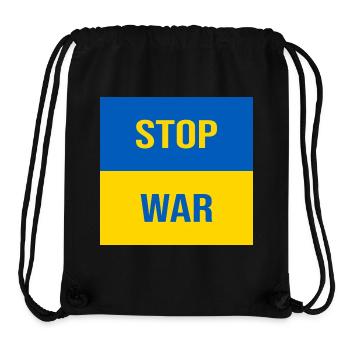 Arrêtez la guerre - Sac à cordon recyclé Stanley/Stella - noir - Devant