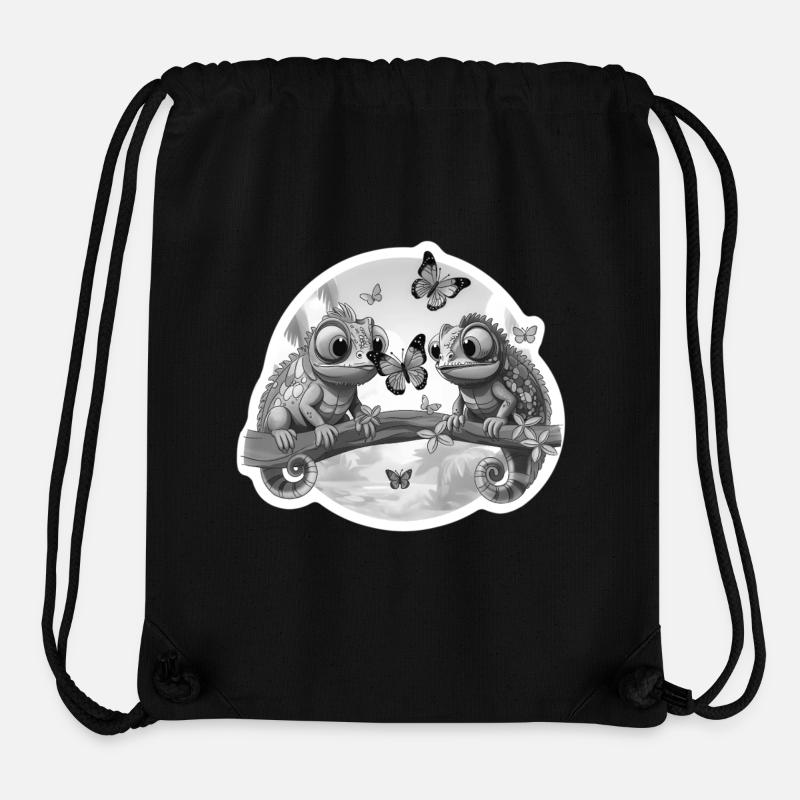 Brustwarzen mit humorvollen Schmetterlingen - Stanley/Stella recycelter Gym Bag - Schwarz