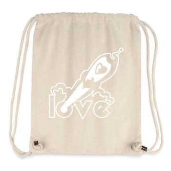 Love Rocket – Heart Space Space Design - Stanley/Stella Recycled Gym Bag - natural - Front