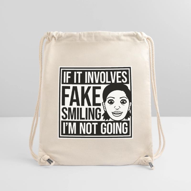 If It Involves Fake Smiling I'm Not Going Saying Stanley/Stella Recycled Gym Bag
