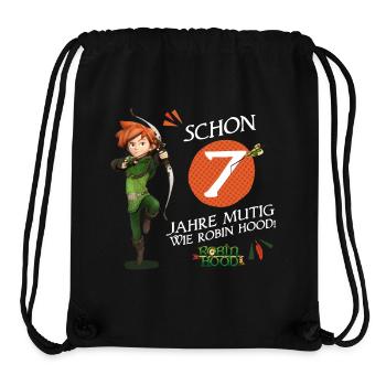 Robin des Bois Rogue Anniversaire Design 7 ans - Sac à cordon recyclé Stanley/Stella - noir - Devant