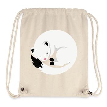 Süßer schlafender Hermelin minimalistischen Stil - Stanley/Stella recycelter Gym Bag - Naturweiß - Vorne