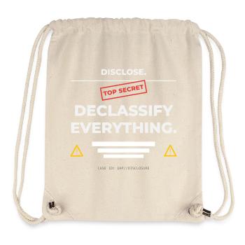 DISCLOSE. Declassify Everything – UAP - Stanley/Stella Recycled Gym Bag - natural - Front