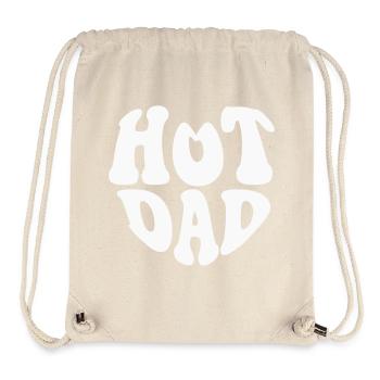 Logo du cœur Hot Dad - Couleur personnalisable - Sac à cordon recyclé Stanley/Stella - blanc naturel - Devant