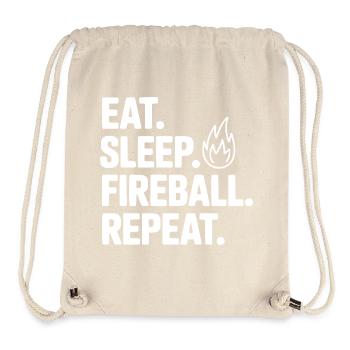 Iss. Schlaf. Feuerball. Wiederholen. - Stanley/Stella recycelter Gym Bag - Naturweiß - Vorne