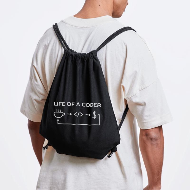 Vie de programmeur d'une chemise de codeur Sac à cordon recyclé Stanley/Stella