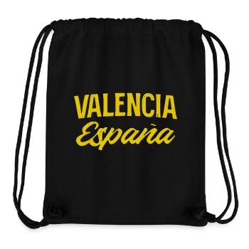 Valencia España Retro Schrift - Stanley/Stella recycelter Gym Bag - Schwarz - Vorne