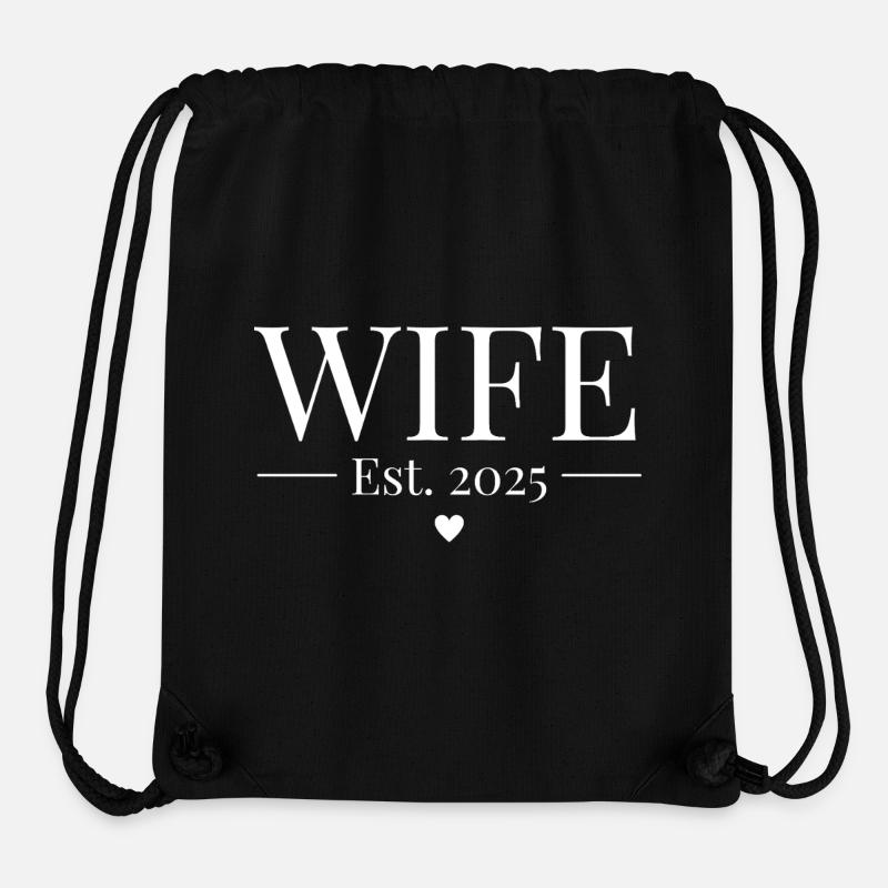 Wife Established 2025 - Stanley/Stella Recycled Gym Bag - black