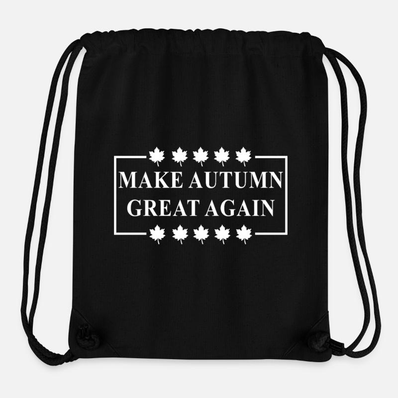 Rendez l'automne à nouveau magnifique - Sac à cordon recyclé Stanley/Stella - noir