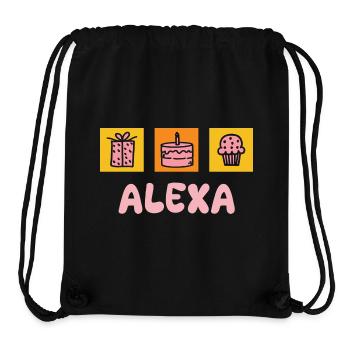 First name Alexa - Stanley/Stella Recycled Gym Bag - black - Front