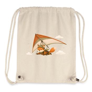 Fliegender Fuchs Cartoon Motiv  - Stanley/Stella recycelter Gym Bag - Naturweiß - Vorne