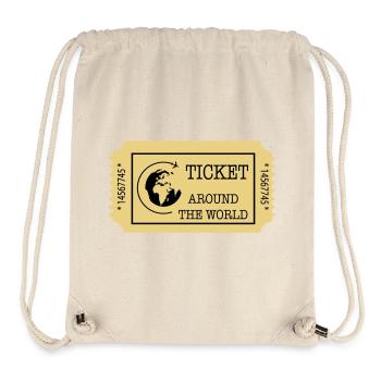 Around the World Ticket - Sac à cordon recyclé Stanley/Stella - blanc naturel - Devant