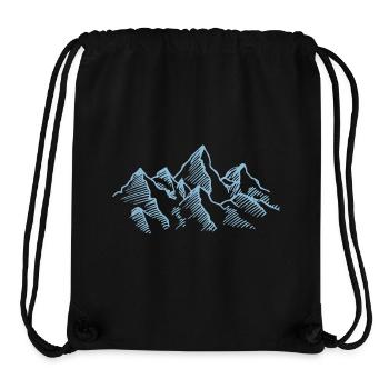 Mountains peaks drawing - Stanley/Stella Recycled Gym Bag - black - Front