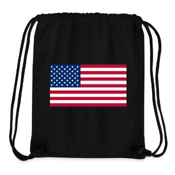USA flag - Stanley/Stella Recycled Gym Bag - black - Front