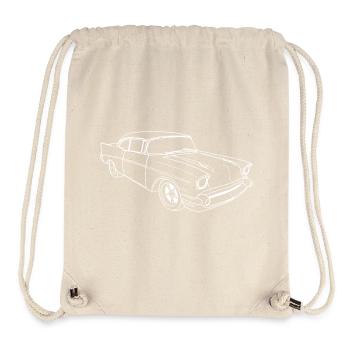 Voiture ancienne américaine - Sac à cordon recyclé Stanley/Stella - blanc naturel - Devant