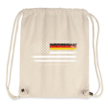 Distressed US German Flag Blend - Stanley/Stella Recycled Gym Bag - natural - Front