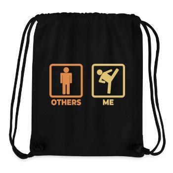 Kickboxer stick figures - Stanley/Stella Recycled Gym Bag - black - Front