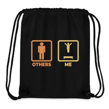Trampolin Strichmännchen - Stanley/Stella recycelter Gym Bag - Schwarz - Vorne