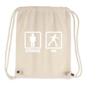 Roller Skater Stick Figure - Stanley/Stella Recycled Gym Bag - natural - Front