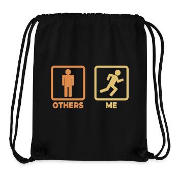 Runner stick figures - Stanley/Stella Recycled Gym Bag - black - Front