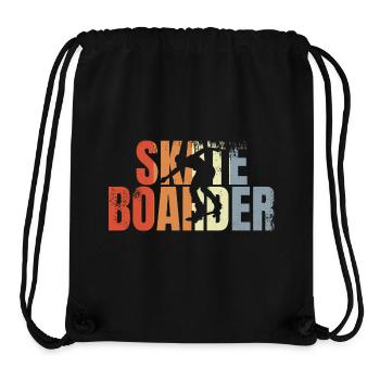 Retro Skateboarder - Stanley/Stella recycelter Gym Bag - Schwarz - Vorne