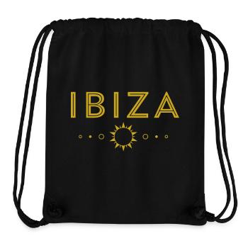 IBIZA-Golden Sun Design - Sac à cordon recyclé Stanley/Stella - noir - Devant