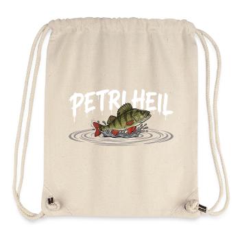 PETRI HEIL – Salut pêcheur avec perche - Sac à cordon recyclé Stanley/Stella - blanc naturel - Devant