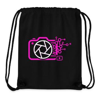Appareil photo numérique IA Art Tech Vector - Sac à cordon recyclé Stanley/Stella - noir - Devant