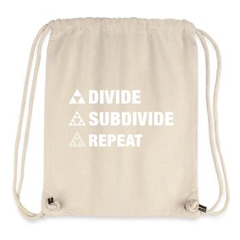 triangle fractal geometry divide subdivide repeat - Stanley/Stella Recycled Gym Bag - natural - Front