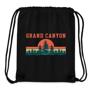 Parc national rétro vintage du Grand Canyon - Sac à cordon recyclé Stanley/Stella - noir - Devant