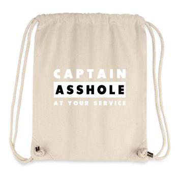 Captain Asshole zu Ihren Diensten - Stanley/Stella recycelter Gym Bag - Naturweiß - Vorne