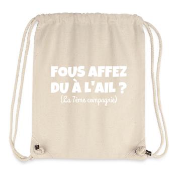 militaire, septième compagnie, 7ème compagnie - Sac à cordon recyclé Stanley/Stella - blanc naturel - Devant