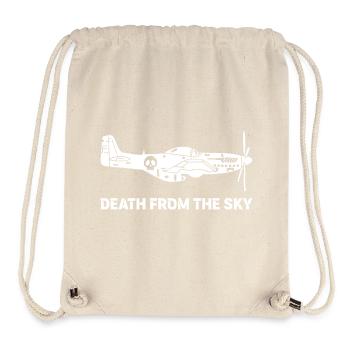 Avion de combat vintage (blanc) - Sac à cordon recyclé Stanley/Stella - blanc naturel - Devant