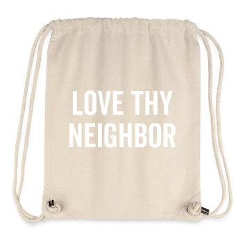 Aime ton prochain - Sac à cordon recyclé Stanley/Stella - blanc naturel - Devant
