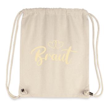Bridal Heart Font Design - Stanley/Stella Recycled Gym Bag - natural - Front
