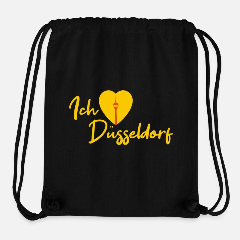 Ich liebe Düsseldorf - Schriftzug - Stanley/Stella recycelter Gym Bag - Schwarz