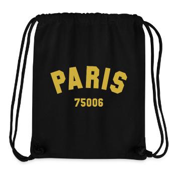 6e arrondissement de PARIS - Sac à cordon recyclé Stanley/Stella - noir - Devant
