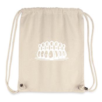 Bowling Pins Pixel Graphic - Stanley/Stella Recycled Gym Bag - natural - Front