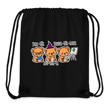 Drei kleine Bären: StreBär, ZauBärer, Steuer-Bär - Stanley/Stella recycelter Gym Bag - Schwarz - Vorne