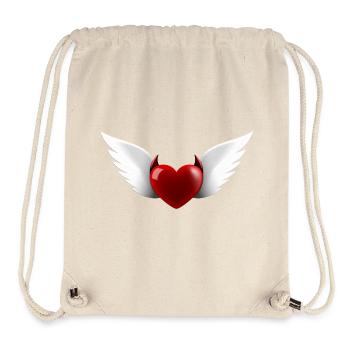 Herz Engel Teufel - Stanley/Stella recycelter Gym Bag - Naturweiß - Vorne