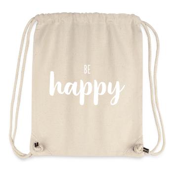 Be Happy Hand Lettering Lettering - Stanley/Stella Recycled Gym Bag - natural - Front