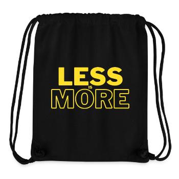 Weniger ist mehr - Stanley/Stella recycelter Gym Bag - Schwarz - Vorne